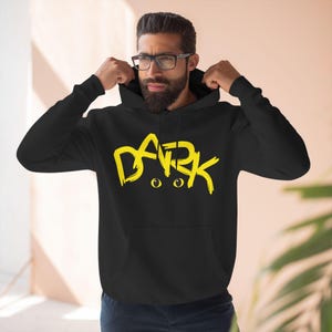 Embrace Mystery and Boldness with Our &#39;Dark&#39; Hoodie - A Perfect Blend of Edgy Style and Comfort for Animal Lovers and Night Owls Alike!