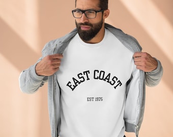 Celebrate the Iconic Culture and Scenic Beauty of the East Coast with Our Stylish &#39;East Coast&#39; Major Cities Sweatshirt!