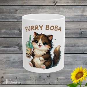 De perfecte mok voor liefhebbers van bellenthee en dierenliefhebbers - een schattig en grillig ontwerp dat de liefde voor Boba en harige vrienden combineert!