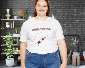 Maglietta con scritta "Vino" Regalo per lei Regalo per lui Maglietta con scritta "Vino" per la mamma Maglietta con scritta "Vino" Maglietta con scritta "Amo il vino"