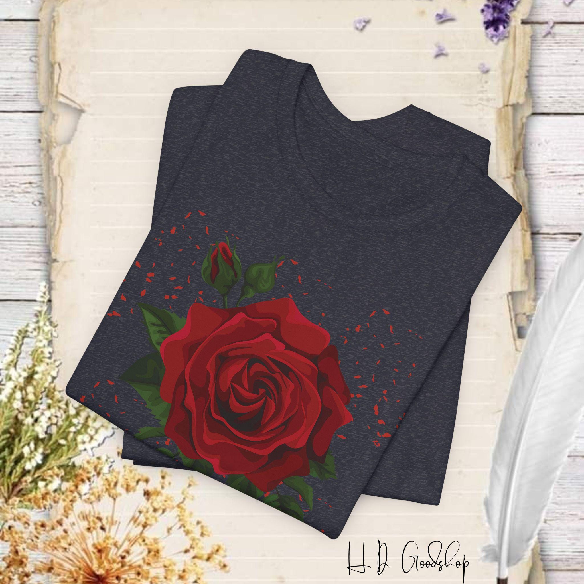 m*r様 House on the hill S/S Tee (Flower) Flower Design Tshirt, Gift for Her, Mom Shirt for Flower Design T