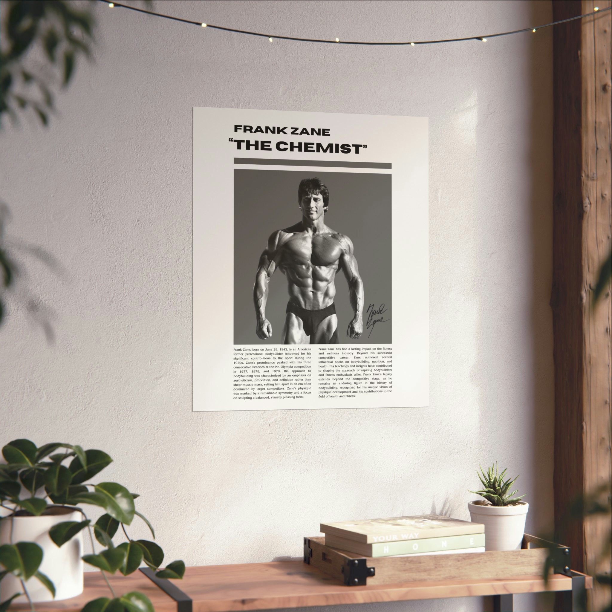 Frank Zane Poster, Bodybuilding Poster, Mr. Olympia, Gym Motivation
