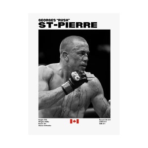 Georges St-Pierre Poster, UFC Poster, Poster Ideas, GSP Poster, Fighter Poster, Athlete Motivation, Wall Decor image 3