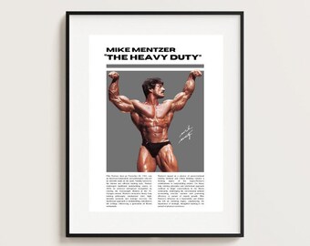 Mike Mentzer Poster, Bodybuilding Poster, Mr. Olympia, Gym Motivation