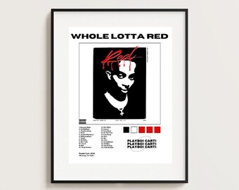 Whole Lotta Red Poster, Playboi Carti Poster, Poster Ideas, Wall Decor, Music Poster, Rapper Poster