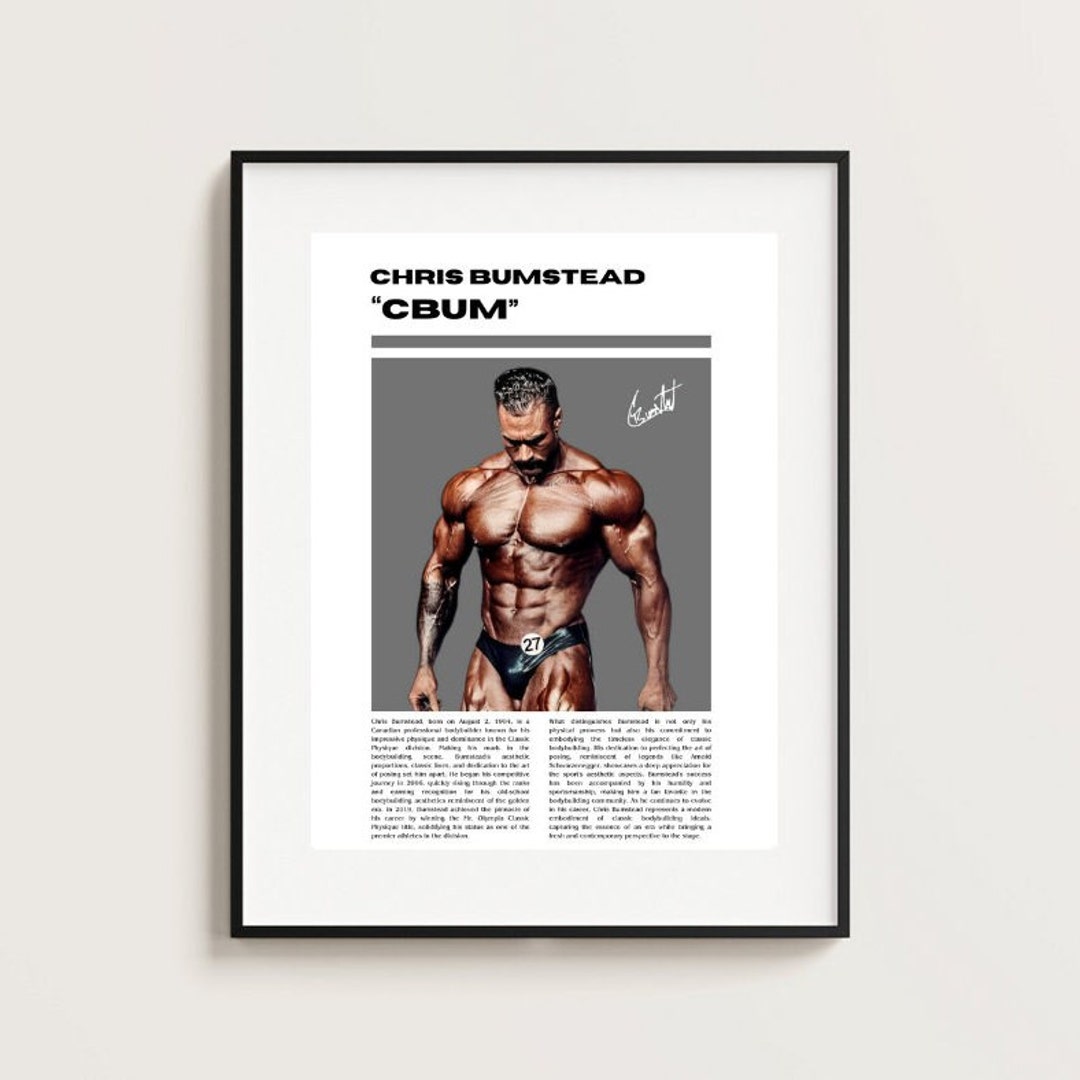Poster Bodybuilding Chris Bumstead - Tela Motivazionale 30x45 Cm - Decorazione Palestra E Camera Da Letto - 4