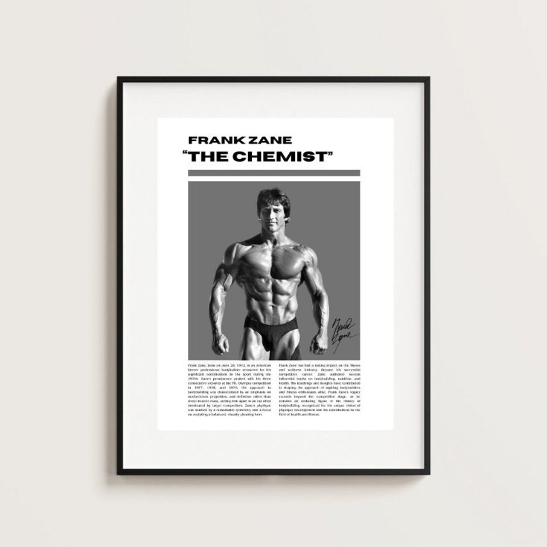 Frank Zane Poster, Bodybuilding Poster, Mr. Olympia, Gym Motivation