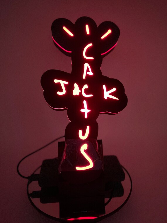 Cactus Jack LED RGB W/remote. 3d Art, Sign, Table Sign, Bar Cactus Jack LED RGB W/remote. 3d Art, Sign, Table Sign, Bar
