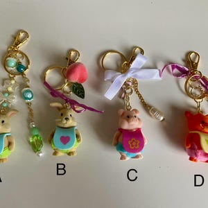 Calico critter keychain-lil woodzeez-bag charm-y2k keychain-kawaii charm-key chain-cutsey keychain-bag accessorie-gifts for her-bag charm