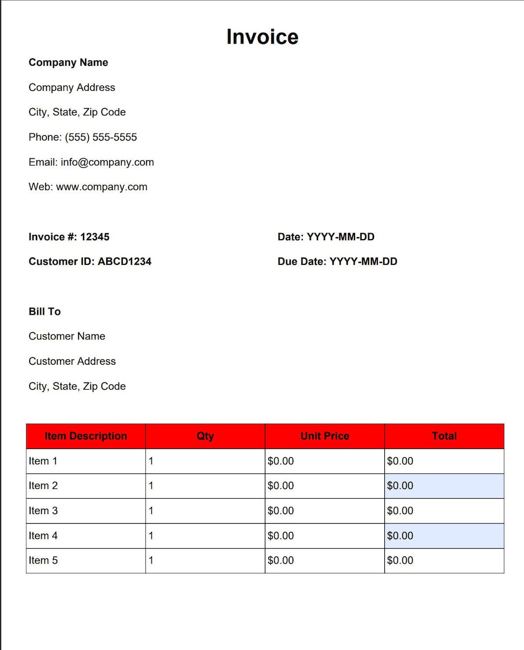 Smart Invoicing: Customizable Templates for Business Efficiency - Etsy