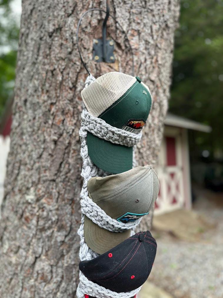 Macrame Cap Pattern Pdf Free Crochet Cap Rack Pattern: Macrame Hat Organizer DIY (PDF Download) - Etsy