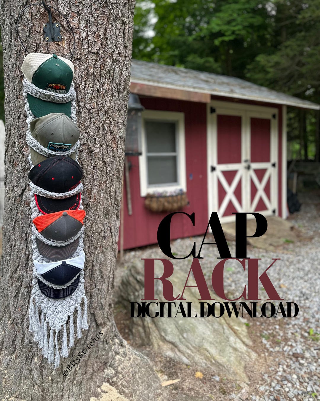 Macrame Cap Pattern Pdf Free Crochet Cap Rack Pattern: Macrame Hat Organizer DIY (PDF Download) - Etsy