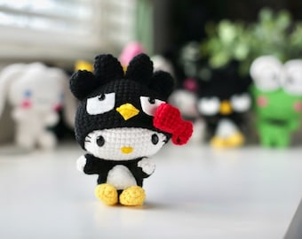 Hello Kitty & Friends: Hello Kitty dressed as Badtz-maru Crochet Amigurumi
