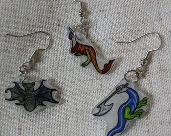 Pendientes de criatura medieval