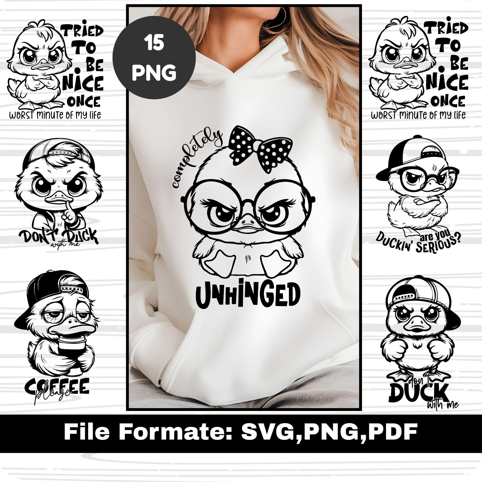 Sarcastic SVG Bundle | Grumpy Duck SVG Bundle | Funny Duck PNG Bundle | Funny T-Shirt Prints | Sarcastic Quotes | Digital Download