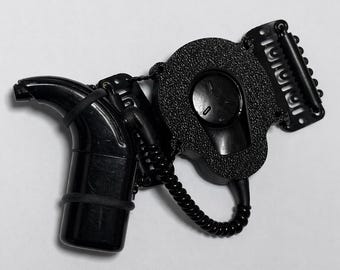 N7/N8 Dual fix coil and processor retention hard PETG black case for securing a cochlear implant