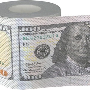 Regalo bavaglio con carta igienica con soldi (carta igienica divertente - regalo divertente - regalo scherzo divertente - regalo di compleanno divertente - carta igienica in contanti)