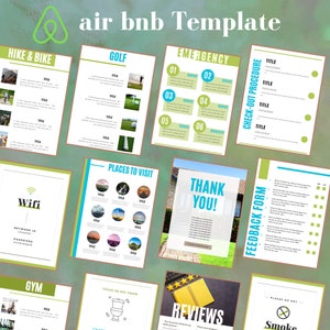 Modèle de livre de bienvenue Airbnb, guide de bienvenue modifiable sur Canva, manuel de la maison Airbnb, livre électronique Superhost, enseignes pour les hôtes, signalétique
