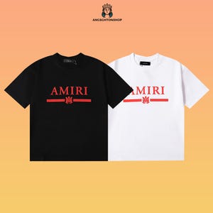 Amiri Burgundy College Logo 重かっ tee M