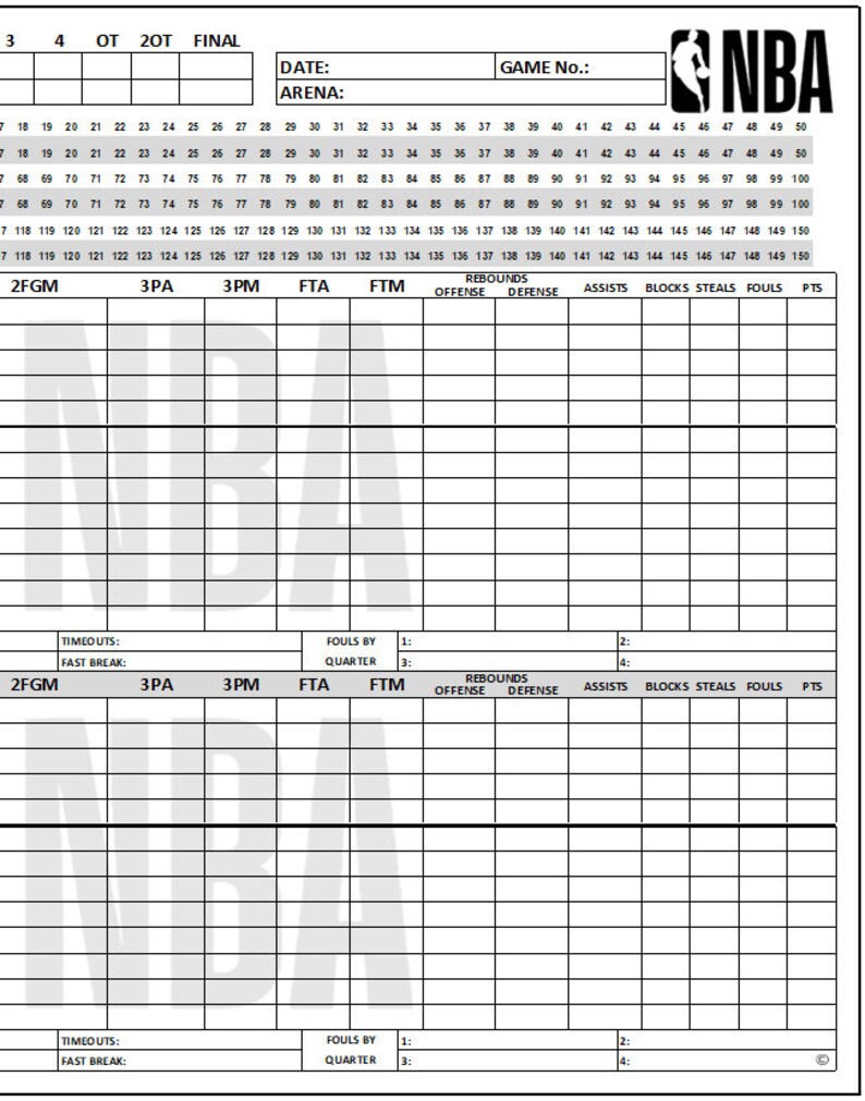 Stratomatic Custom Basketball Scorebooks Etsy