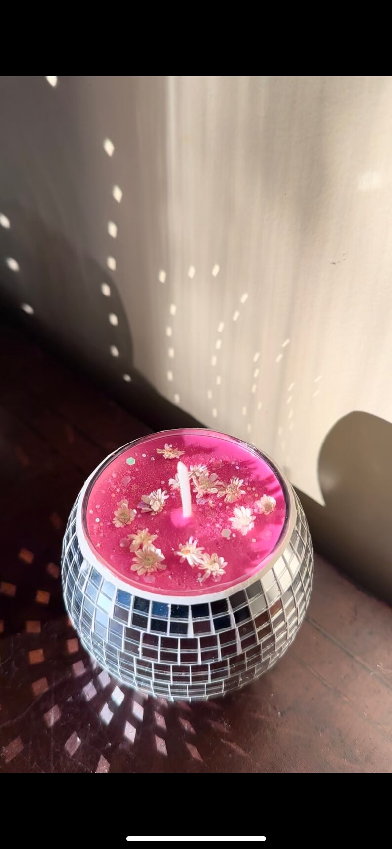 Disco Ball Candle COTTON CANDY Etsy