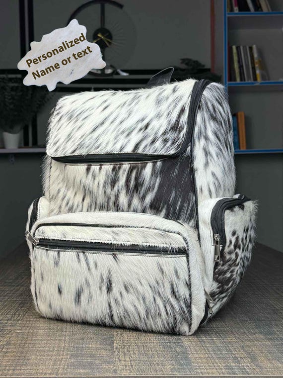 Personalized Real Cowhide Diaper Backpack Bag – Genuine Cowhide