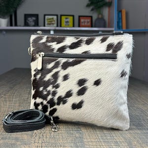 Handmade Hair-On Leather Clutch | Genuine Cowhide | Chic and Stylish Women&#39;s Purse | Unique Pattern