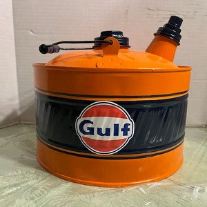 GULF Vintage GAS Kerosene CAN Station Coal Oil 2-3 Gallon Motor Decal 3 ...