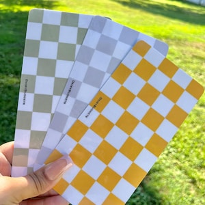 Checkered A6 Binder Tuck Insert – Decorative Pocket Card
