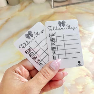 Reusable Bow Teller Slips (Glossy Finish)