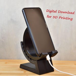 Digitale download: verstelbare hoeksteun voor smartphone-uitrusting. Ondersteuning/standaard/houder voor mobiele telefoon. - STL-bestand downloaden