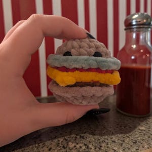 Handmade Crochet Little Foodies | Choose Your Food Plush | Burger, Pizza, Pickle, Pepper & Drumstick | Cute Amigurumi Food