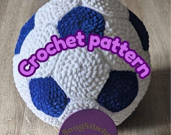 Plush football crochet pattern - not a physical item - DIGITAL FILE for the pattern ONLY