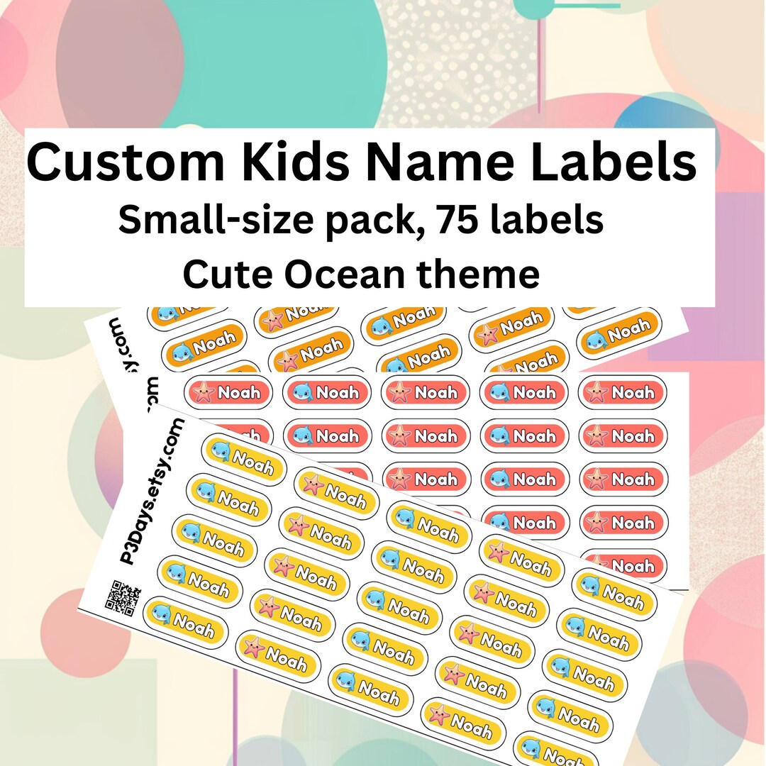Kids Name Labels for Daycare Labels Dishwasher Safe Name Stickers for ...