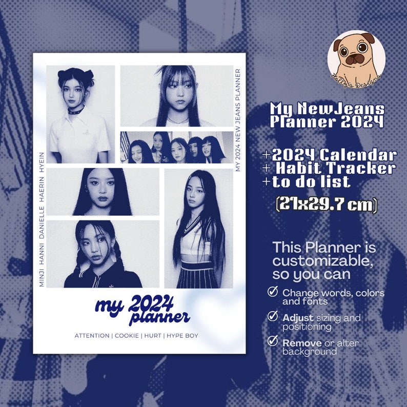 Kpop Dreams 2024 Newjeans Planner, Kpop Planner, Newjeans Calendar