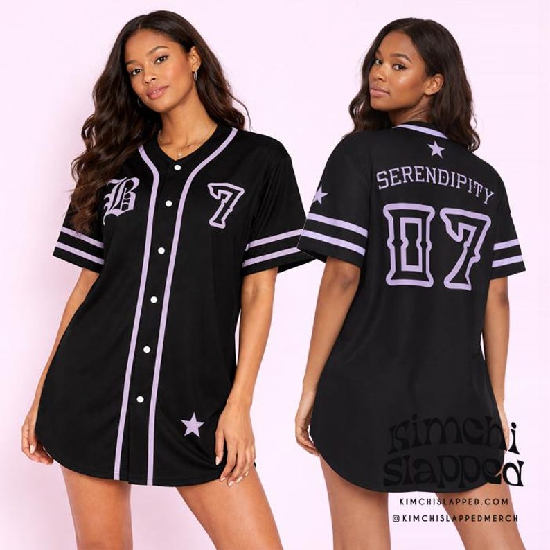 Camiseta de béisbol de ídolo K-pop, atuendo de moda para conciertos, camiseta militar imagen 1