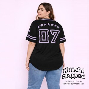 Camiseta de béisbol de ídolo K-pop, atuendo de moda para conciertos, camiseta militar 07 STARS