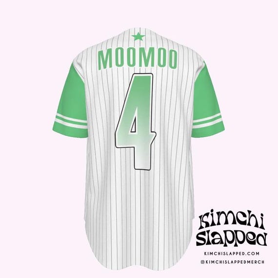 Mamamoo Hwasa Baseball Jersey, Kpop Fan Merch, Green and White