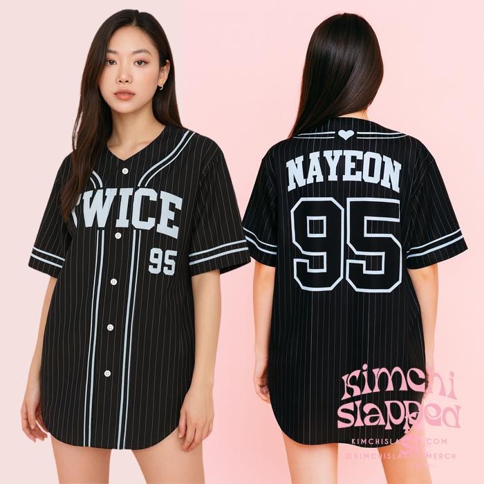 TWICE Kpop Jersey Shirt | ONCE 9 Baseball Style Top | Twice Kpop
