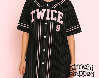 TWICE Kpop Jersey Shirt | ONCE 9 Baseball Style Top | Twice Kpop