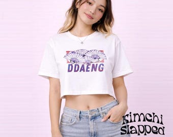 Kpop Rap Line Crop Top, Korean Fashion, Ddaeng Shirt, Army Outfit