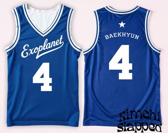 Camiseta de baloncesto de EXO, camiseta de EXO, camiseta de baloncesto de Baekhyun de EXO, camiseta del concierto de Exoplanet, camiseta de Kpop, camiseta de Baekhyun de EXO, camiseta de la gira Reverie