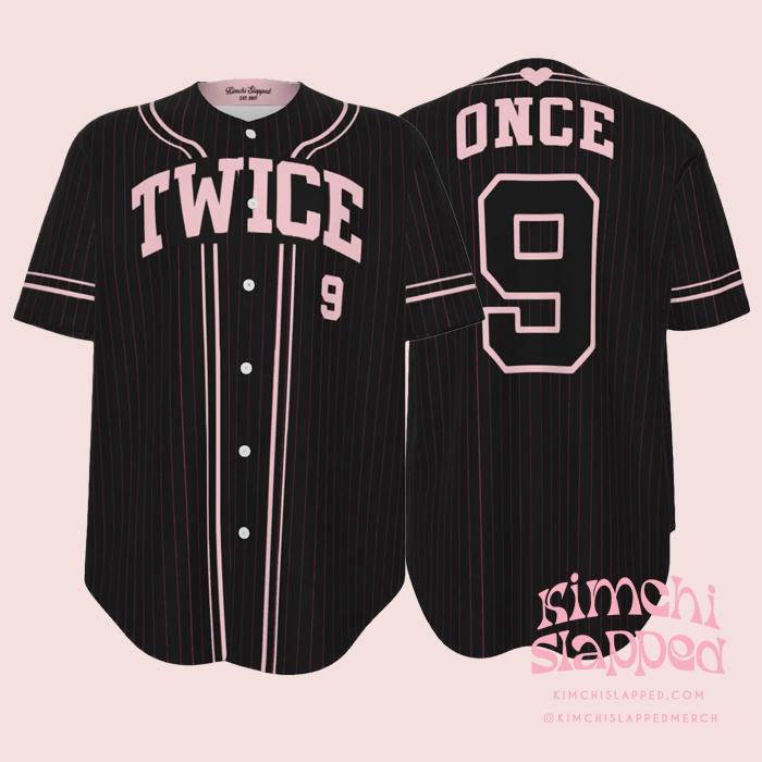 TWICE Kpop Jersey Shirt | ONCE 9 Baseball Style Top | Twice Kpop