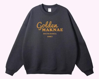 Sudadera bordada Golden Maknae, suéter Golden Maknae, camiseta Kpop Golden Maknae bordada, camiseta Kpop Golden Maknae, Golden Maknae