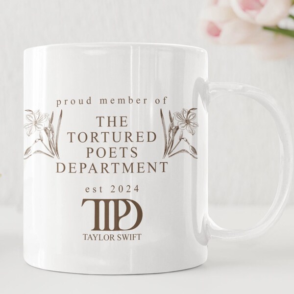 Proud Member Of TTPD Mug, Tortured Poets Department Two Tone Mug, Eras Mug, Gift for Bestie, Cute Gift , 11oz 15oz Ceramic Mug