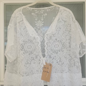 Tie Top White Lace, Size L/XL zdjęcie 1