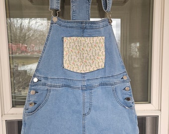 Overalls - Floral Pocket , Size S