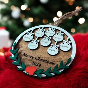 Personalized Family Names Christmas Ornament, Family Christmas Ornament, Personalized ornament, Custom Ornament