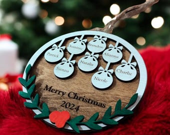Personalized Family Names Christmas Ornament, Family Christmas Ornament, Personalized ornament, Custom Ornament