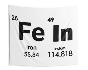 periodic table FEIN FLAG Tapestry - Indoor Wall Tapestries, Home Decor, Wall Hanging, Boho Tapestry, Unique Wall Art, Room Decoration